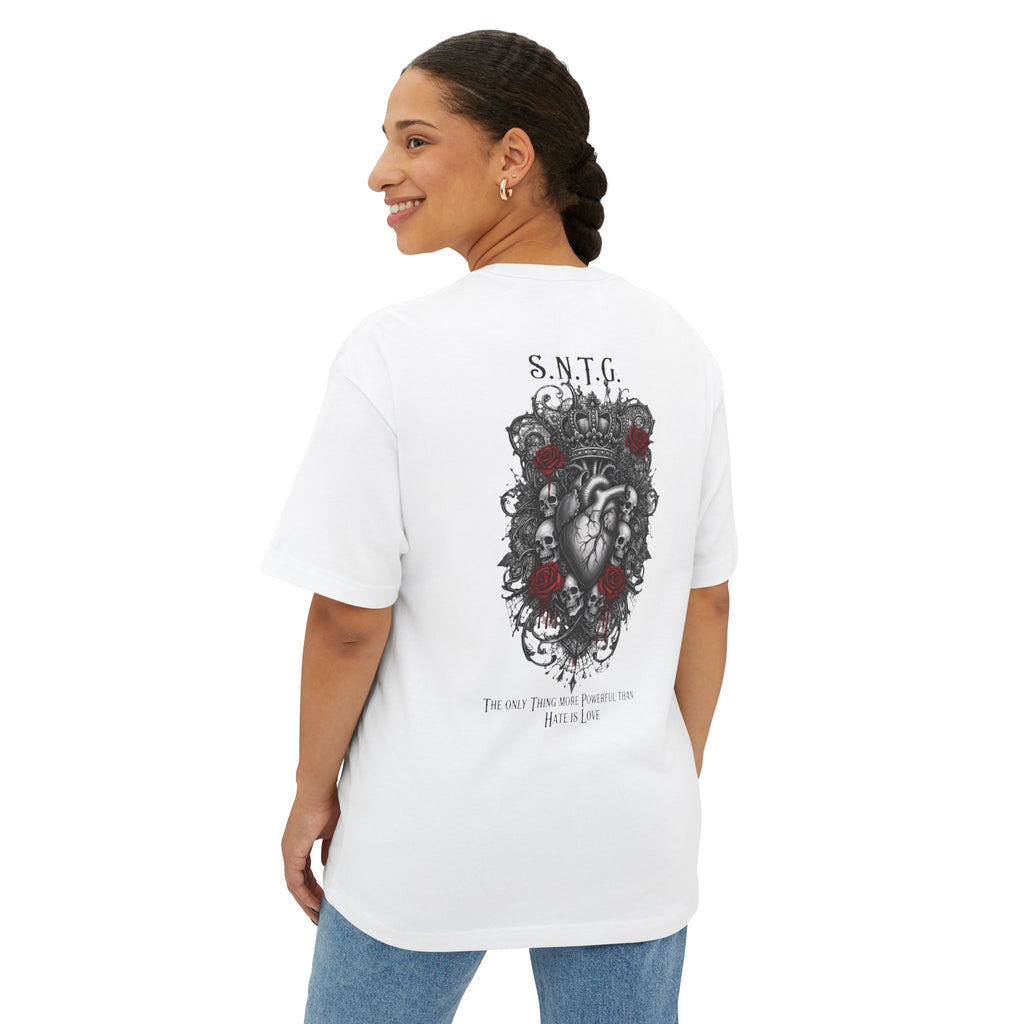 “LOVE OUTLASTS HATE” (S.N.T.G.) W/FRONT LOGO