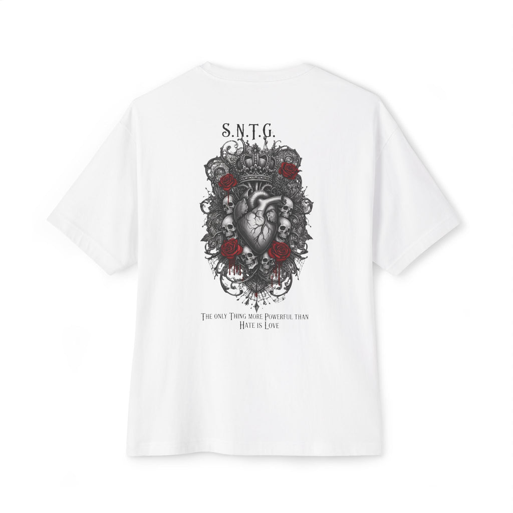 “LOVE OUTLASTS HATE” (S.N.T.G.) W/FRONT LOGO