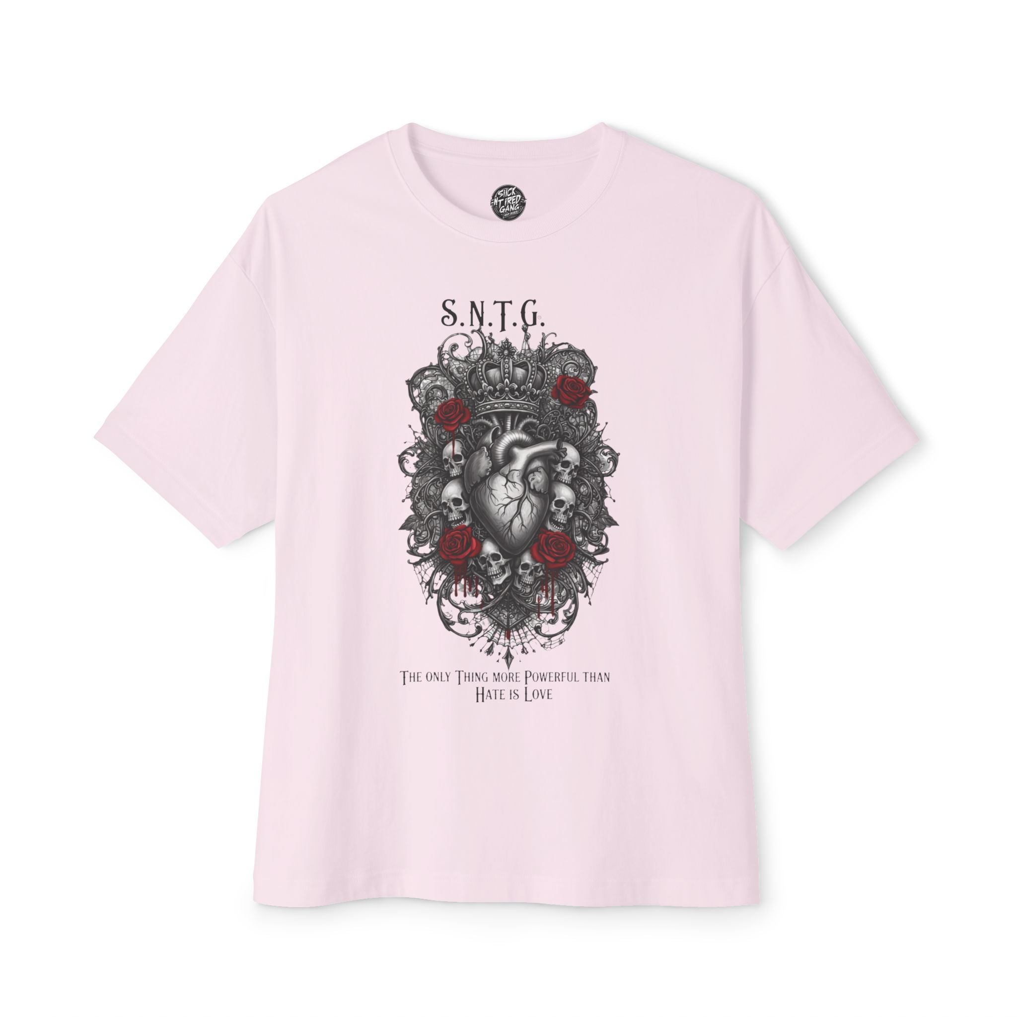 “LOVE OUTLASTS HATE” (S.N.T.G.)