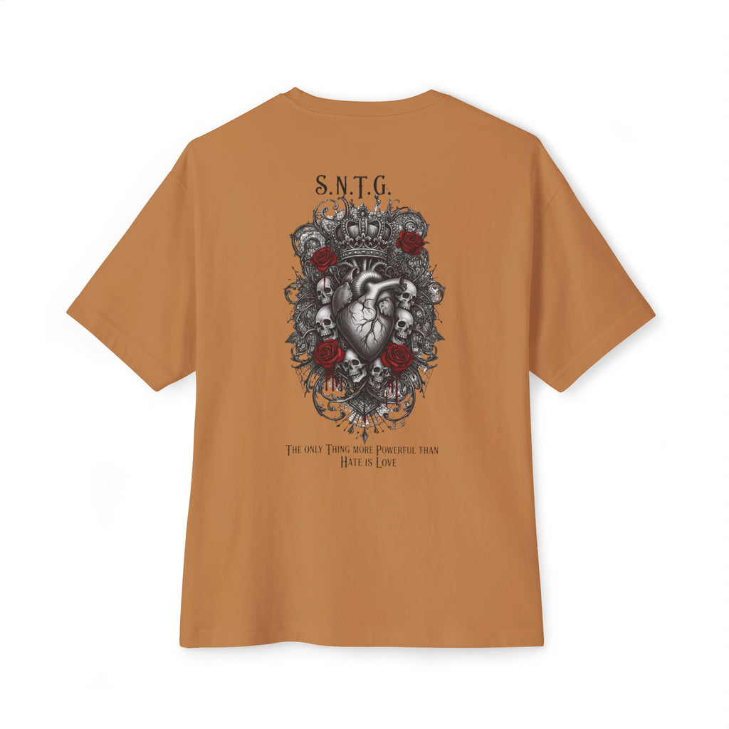 “LOVE OUTLASTS HATE” (S.N.T.G.) W/FRONT LOGO