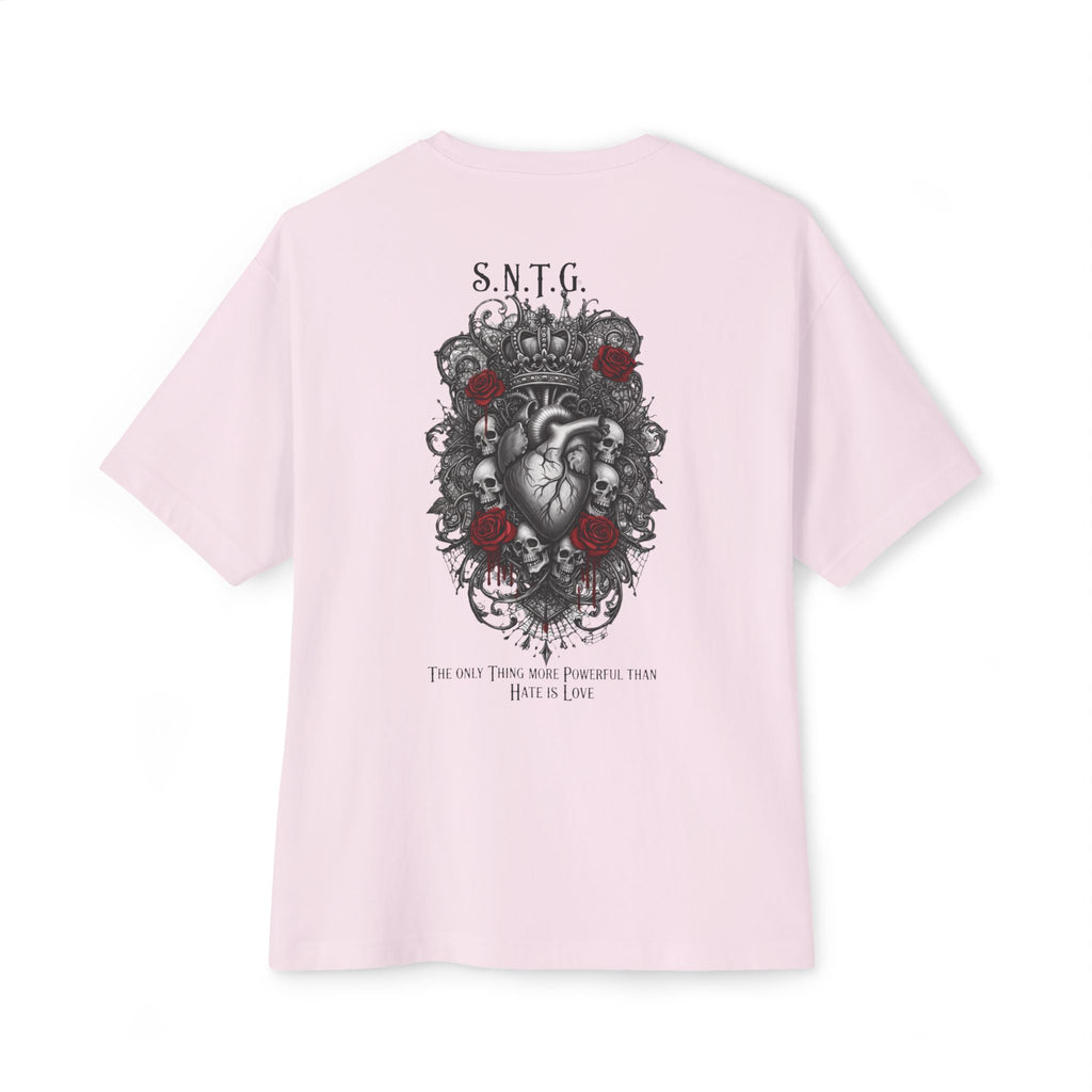 “LOVE OUTLASTS HATE” (S.N.T.G.) W/FRONT LOGO