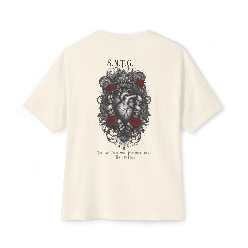 “LOVE OUTLASTS HATE” (S.N.T.G.) W/FRONT LOGO